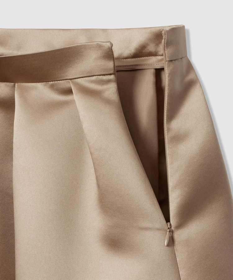 LOULOU WILLOUGHBY 【LOULOU WILLOUGHBY】ヘビーサテンタックスカート ベージュ (11)