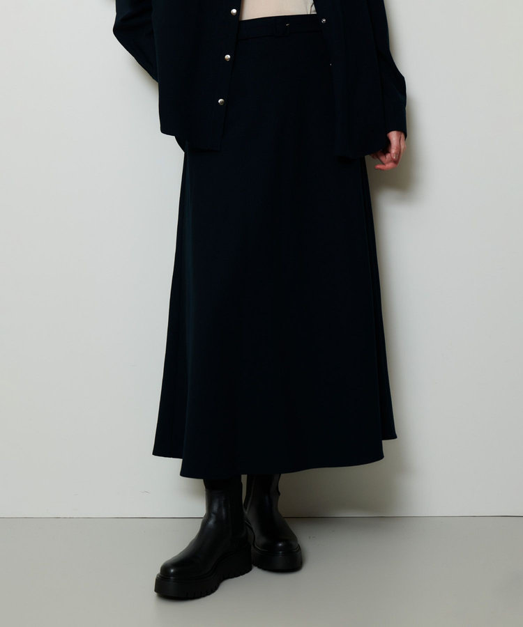 allureville サキソニーベルテッドナロースカート ネイビー (65)