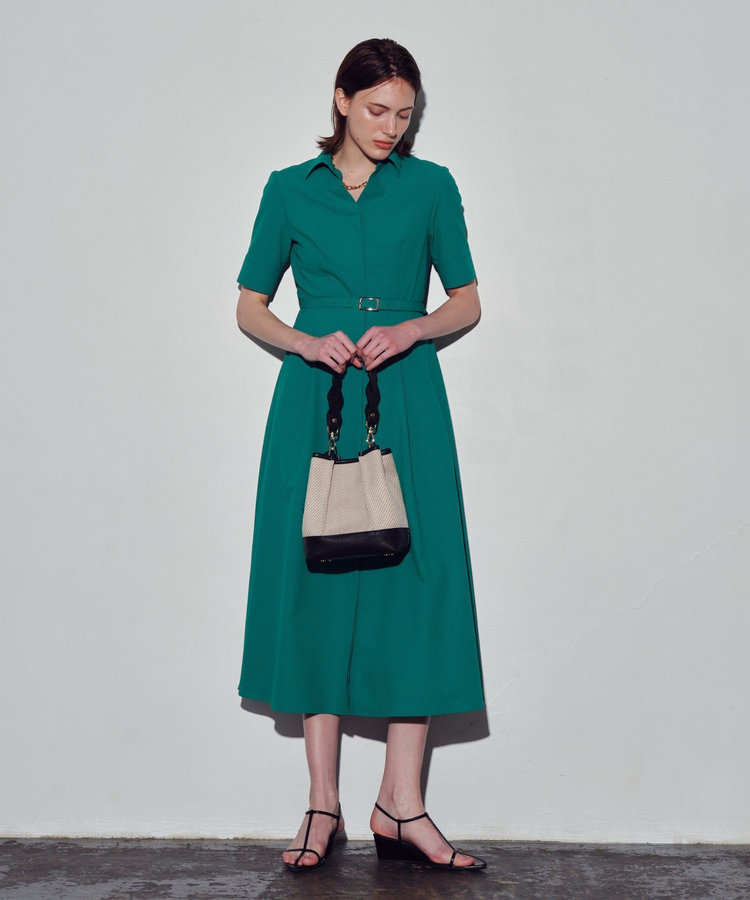 allureville サッカースキッパーシャツワンピース グリーン (71)