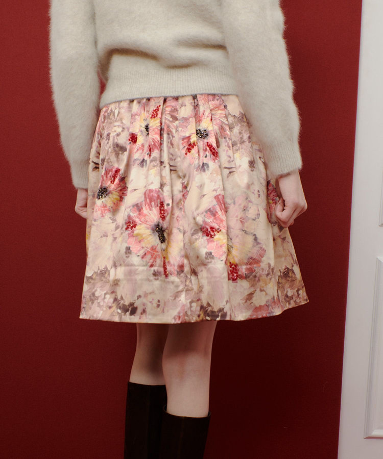 LOULOU WILLOUGHBY 【LOULOU WILLOUGHBY】ＢＨＡＲＡＴ　ＳＩＬＫミニスカート ベージュ系 (19)