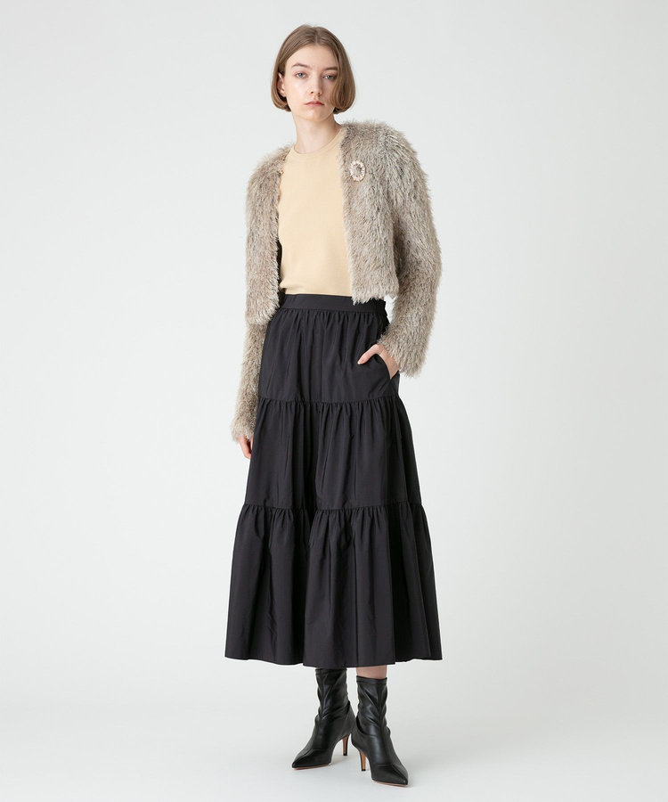 LOULOU WILLOUGHBY 【LOULOU WILLOUGHBY】ワイルドシャギーボレロ ベージュ (11)