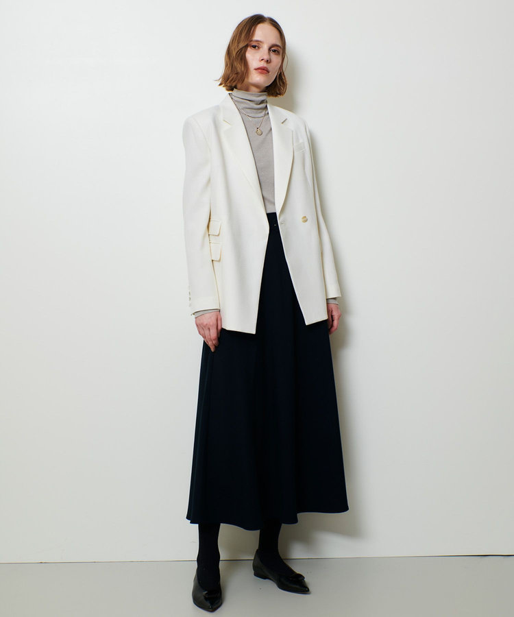 allureville サキソニーベルテッドナロースカート ネイビー (65)