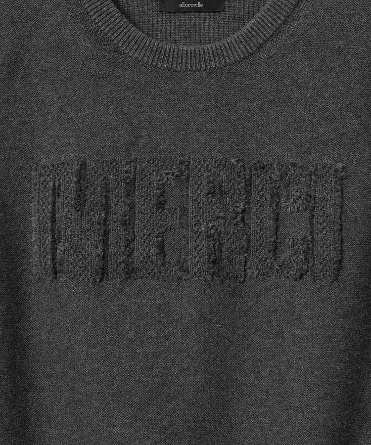 allureville フリンジＪＱロゴプルオーバー チャコールグレー (94)