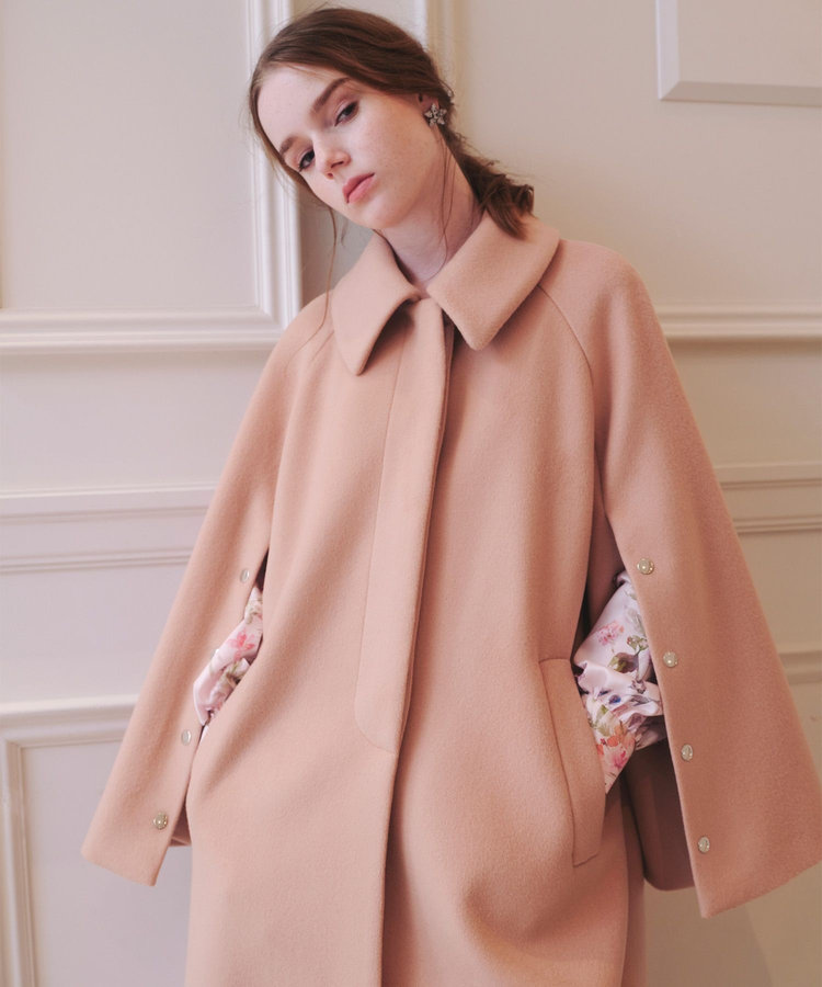 LOULOU WILLOUGHBY 【LOULOU WILLOUGHBY】シャルムビーバーステンカラーコート ピンク (41)