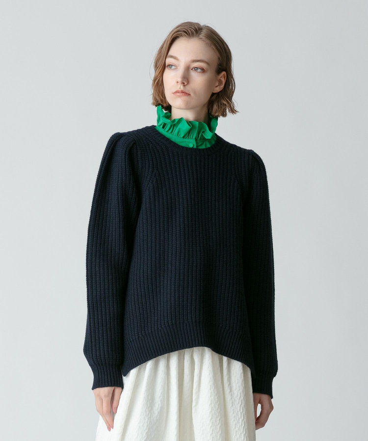allureville 片畦イレヘムプルオーバー ネイビー (65)