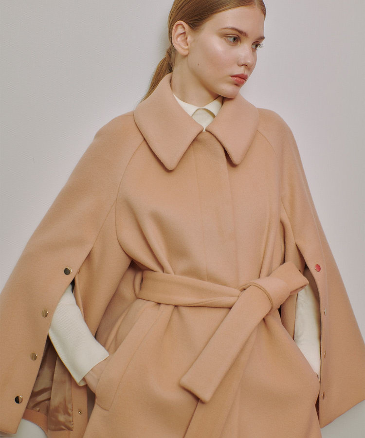 LOULOU WILLOUGHBY 【LOULOU WILLOUGHBY】シャルムビーバーステンカラーコート ピンク (41)