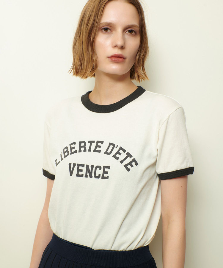 allureville ヴィンテージライクリンガーＴシャツ ブラック (95)