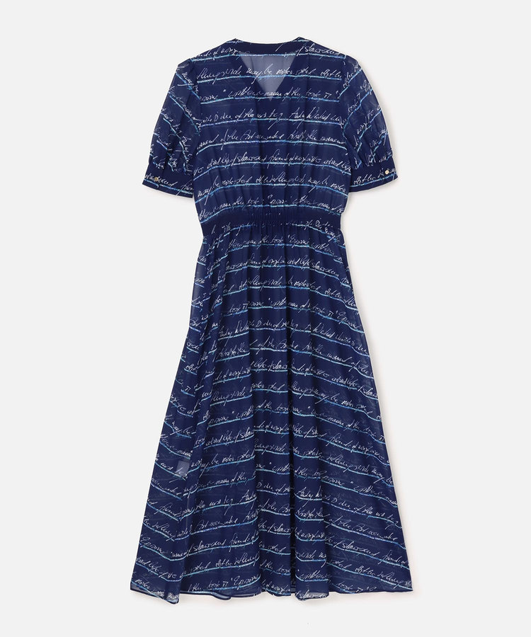 LOULOU WILLOUGHBY 【LOULOU WILLOUGHBY】RATTIレタードボーダーワンピース ネイビー (65)