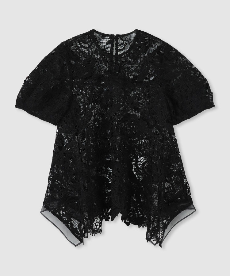 allureville コードレースブラウス ブラック (95)