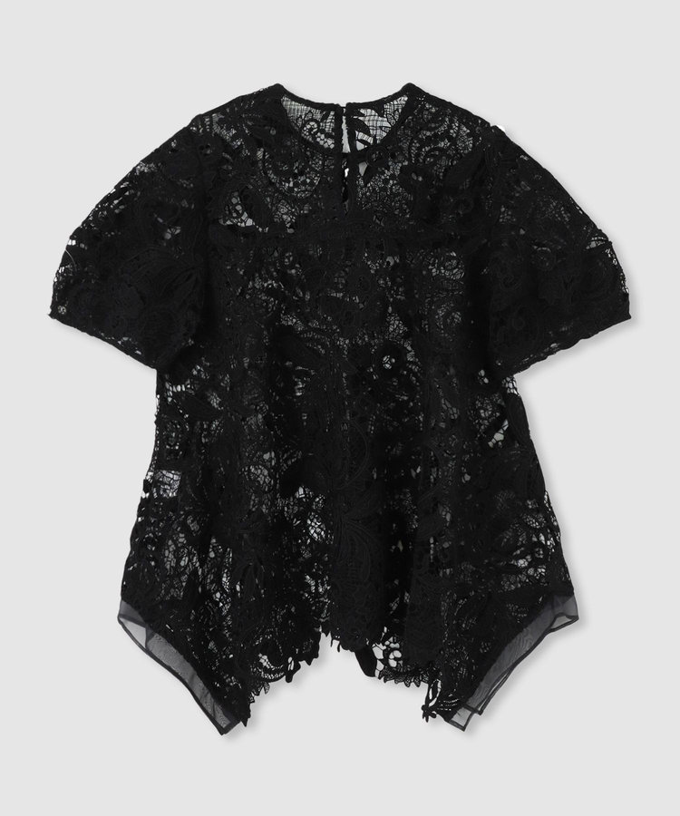 allureville コードレースブラウス ブラック (95)