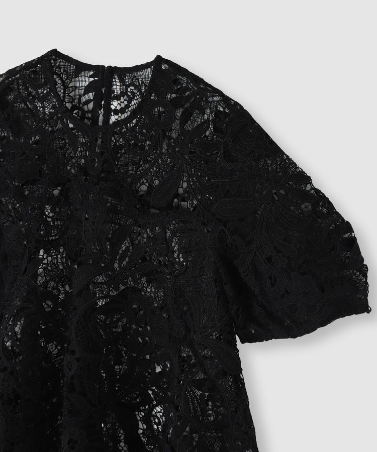 allureville コードレースブラウス ブラック (95)