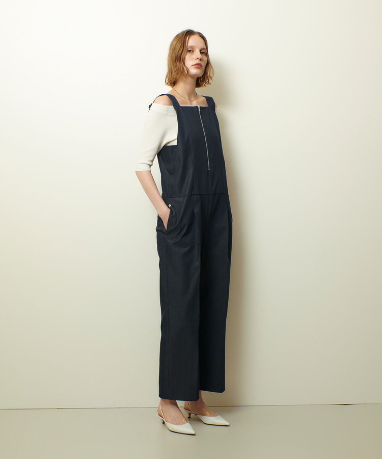 allureville リジッドデニムライクオールインワン ネイビー (65)