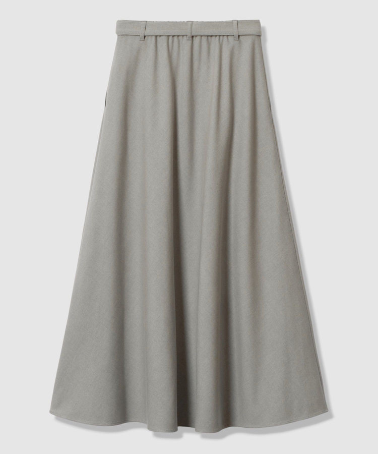allureville サキソニーベルテッドナロースカート グレー (92)