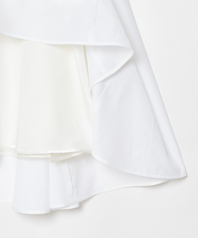 allureville ライトタンブラーガゼットフレアスカート ホワイト (01)