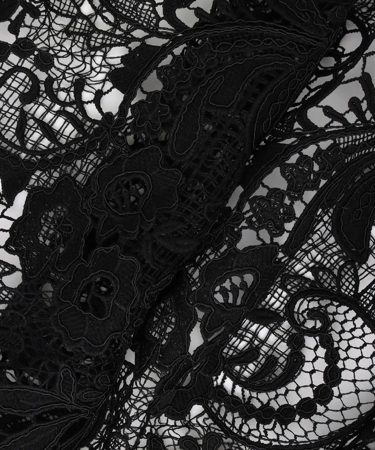 allureville コードレースブラウス ブラック (95)