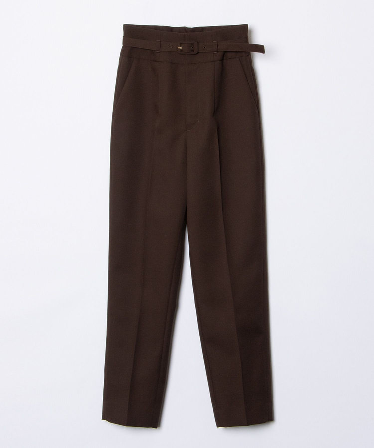 LOULOU WILLOUGHBY 【LOULOU WILLOUGHBY】T/Wギャバテーパードパンツ ブラウン (81)