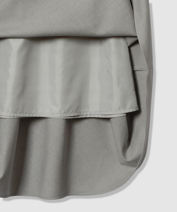 allureville サキソニーベルテッドナロースカート グレー (92)