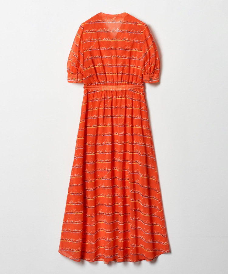 LOULOU WILLOUGHBY 【LOULOU WILLOUGHBY】RATTIレタードボーダーワンピース オレンジ (31)