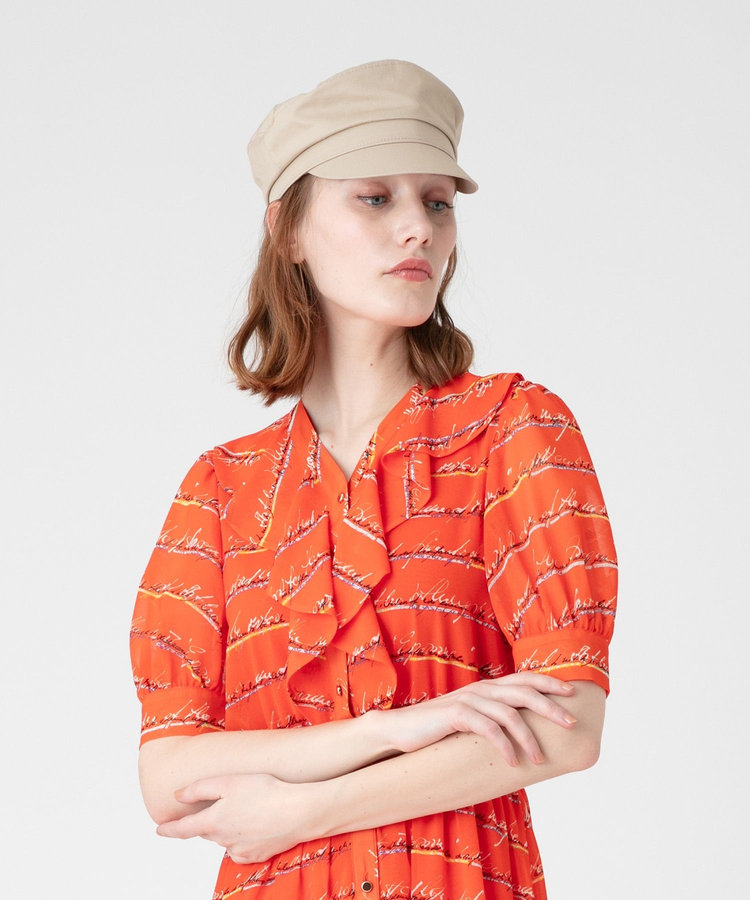 LOULOU WILLOUGHBY 【LOULOU WILLOUGHBY】RATTIレタードボーダーワンピース オレンジ (31)