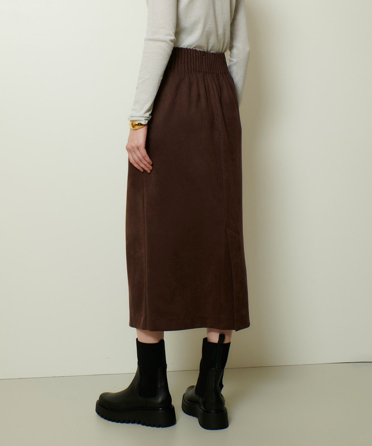 allureville フェイクスエードスカート ブラウン (81)