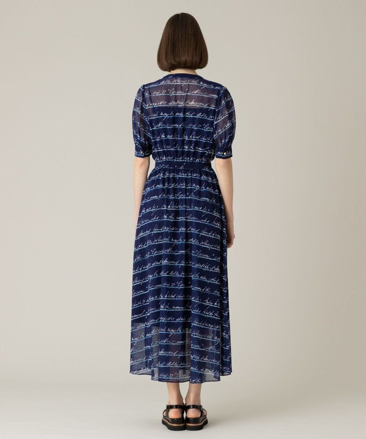 LOULOU WILLOUGHBY 【LOULOU WILLOUGHBY】RATTIレタードボーダーワンピース ネイビー (65)