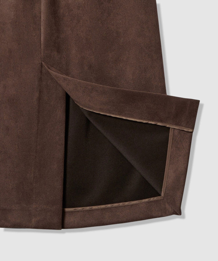 allureville フェイクスエードスカート ブラウン (81)