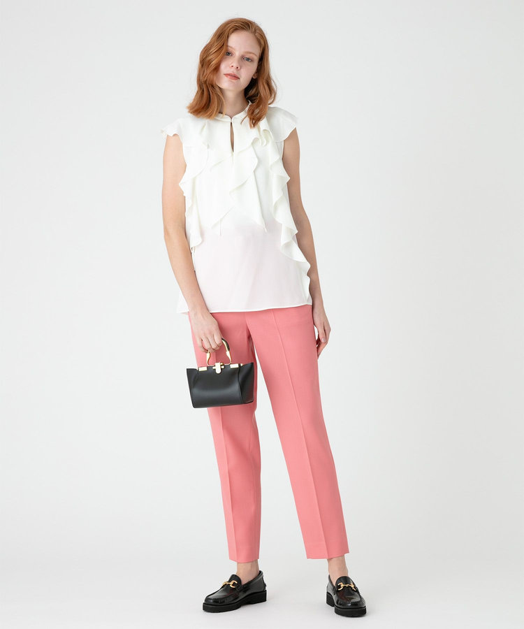 LOULOU WILLOUGHBY 【LOULOU WILLOUGHBY】T/Wギャバテーパードパンツ ピンク (41)