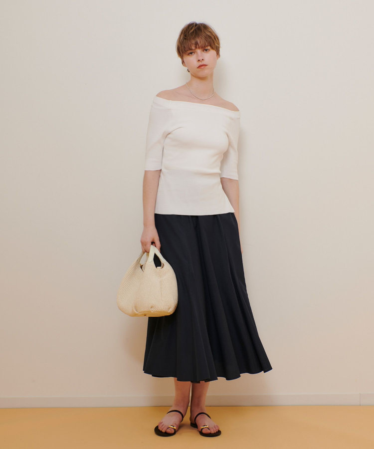 allureville ライトタンブラーガゼットフレアスカート ネイビー (65)