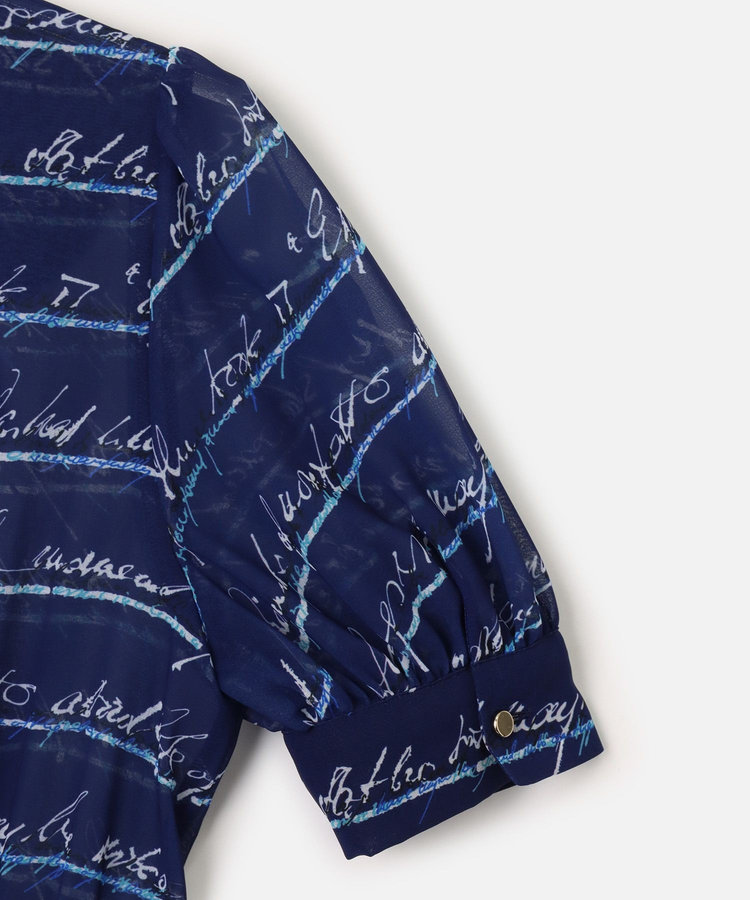 LOULOU WILLOUGHBY 【LOULOU WILLOUGHBY】RATTIレタードボーダーワンピース ネイビー (65)