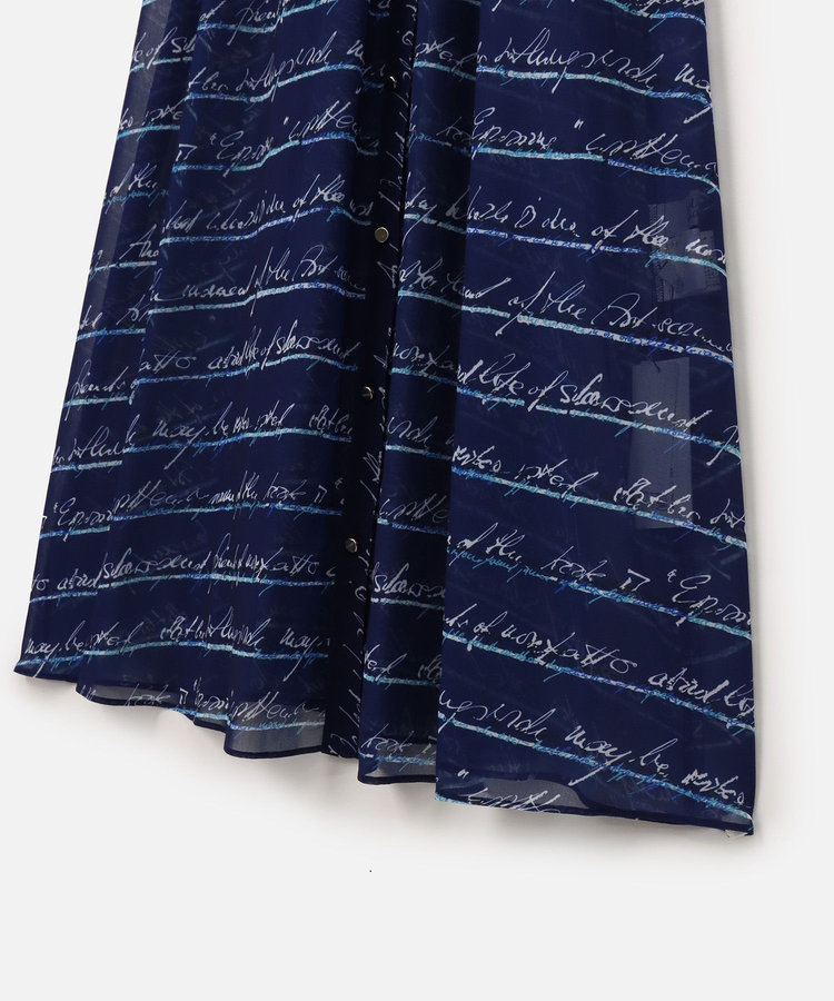 LOULOU WILLOUGHBY 【LOULOU WILLOUGHBY】RATTIレタードボーダーワンピース ネイビー (65)