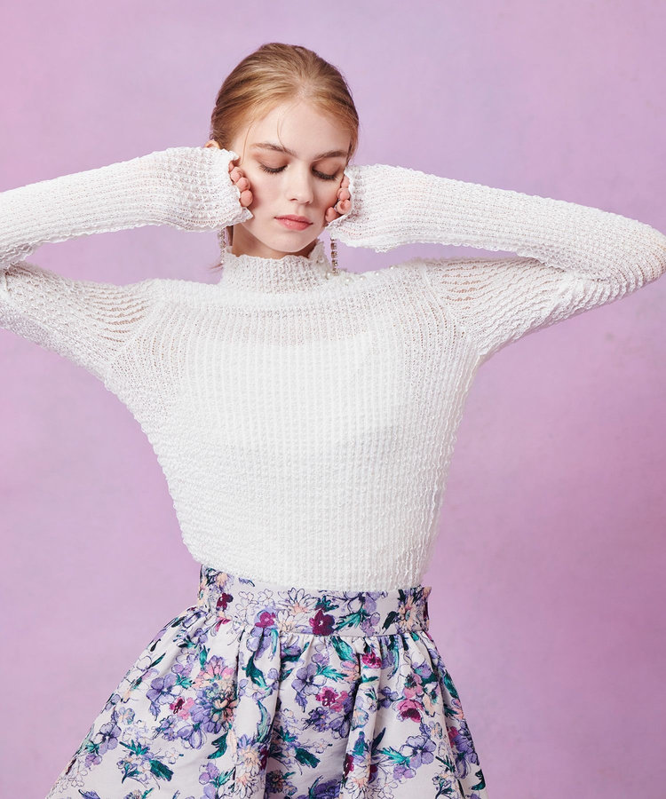 LOULOU WILLOUGHBY 【LOULOU WILLOUGHBY】ティアードラッセルプルオーバー オフホワイト (02)