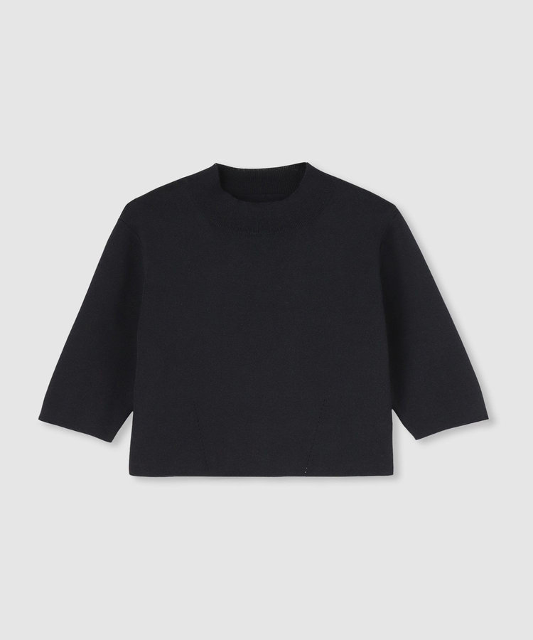 allureville ショートレングスモックネックプルオーバー ブラック (95)