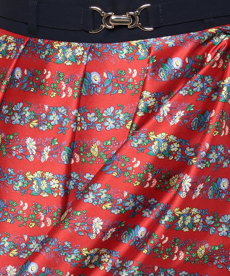 LOULOU WILLOUGHBY 【LOULOU WILLOUGHBY】ボーダーフラワースカート レッド (43)