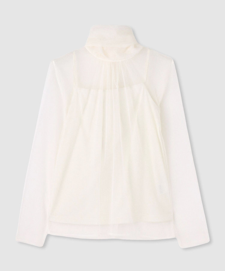 allureville チュールボウロングスリーブ プルオーバー アイボリー (04)