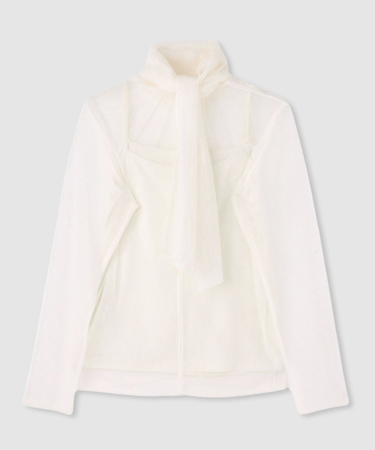 allureville チュールボウロングスリーブ プルオーバー アイボリー (04)