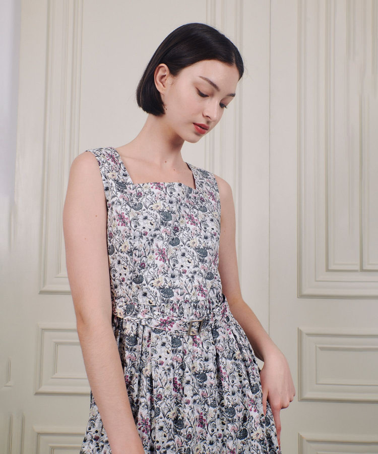 LOULOU WILLOUGHBY 【LOULOU WILLOUGHBY】レイチェルリバティワンピース グレー (92)