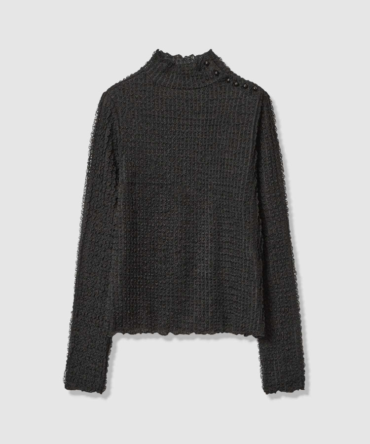 LOULOU WILLOUGHBY 【LOULOU WILLOUGHBY】ティアードラッセルプルオーバー ブラック (95)