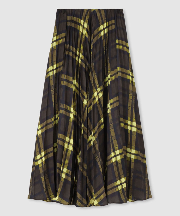 allureville LISAチェックプリントプリーツスカート ブラウン (81)