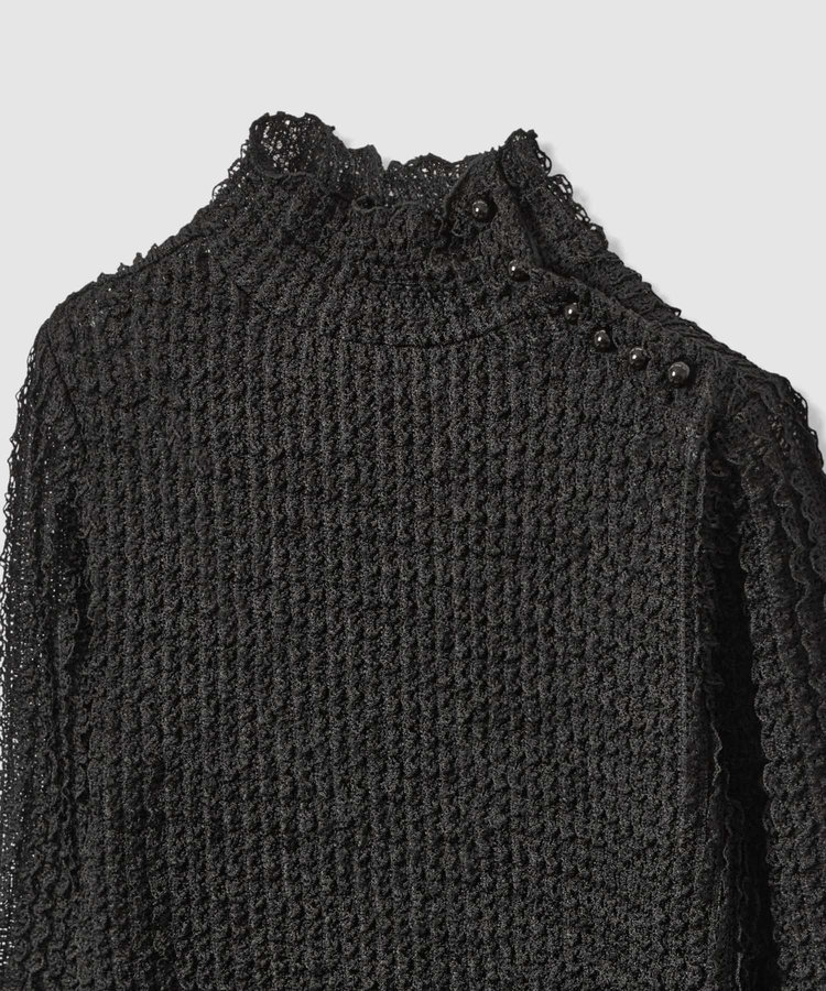 LOULOU WILLOUGHBY 【LOULOU WILLOUGHBY】ティアードラッセルプルオーバー ブラック (95)