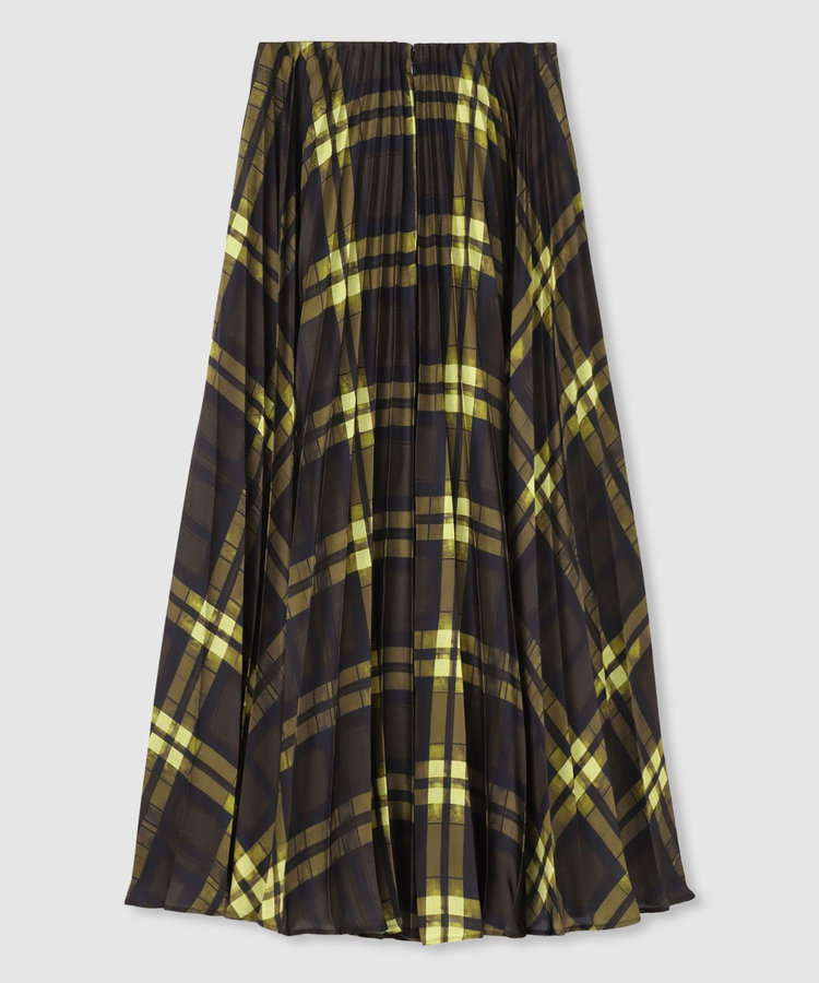 allureville LISAチェックプリントプリーツスカート ブラウン (81)