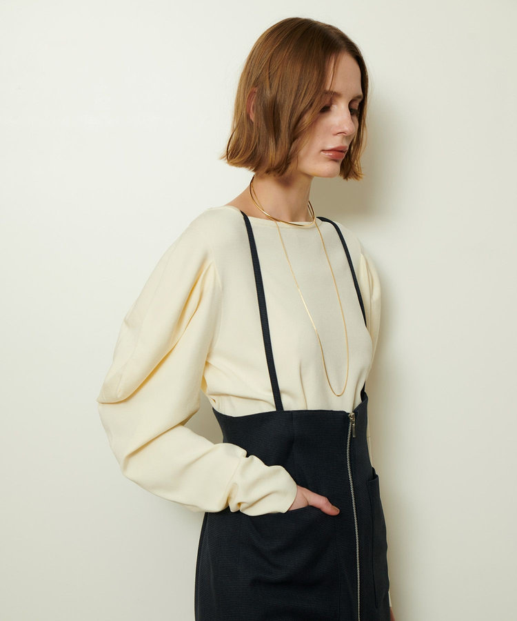 allureville ソウバリドレープスリーブプルオーバー アイボリー (04)