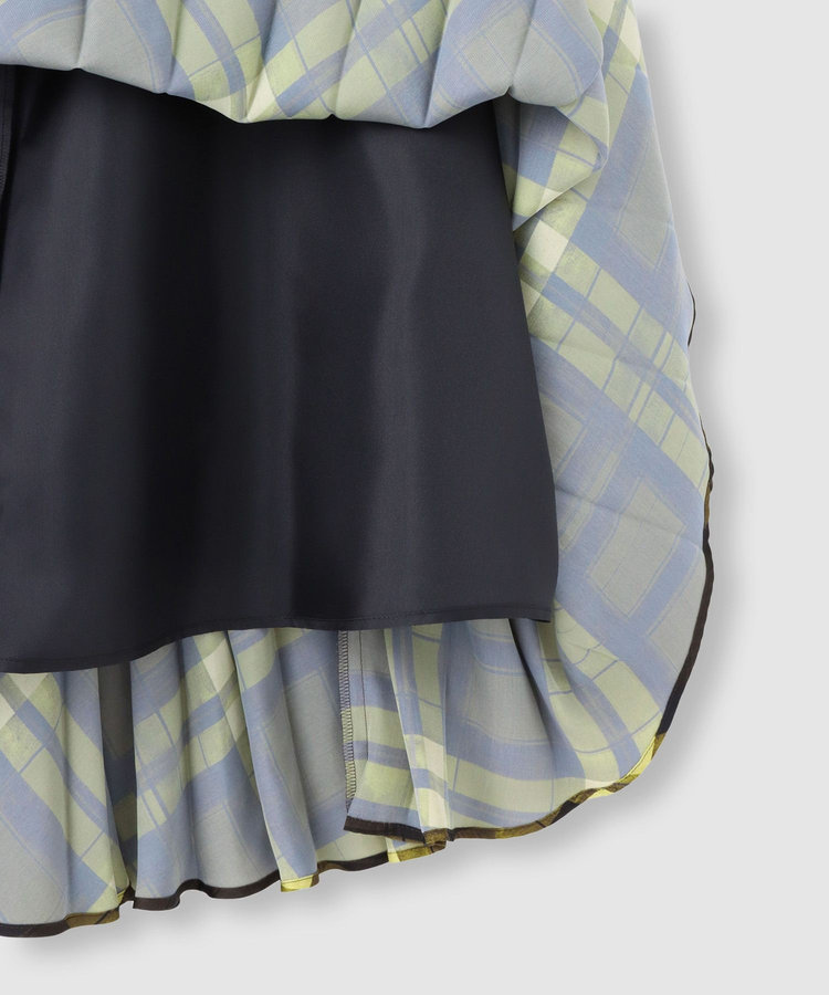 allureville LISAチェックプリントプリーツスカート ブラウン (81)