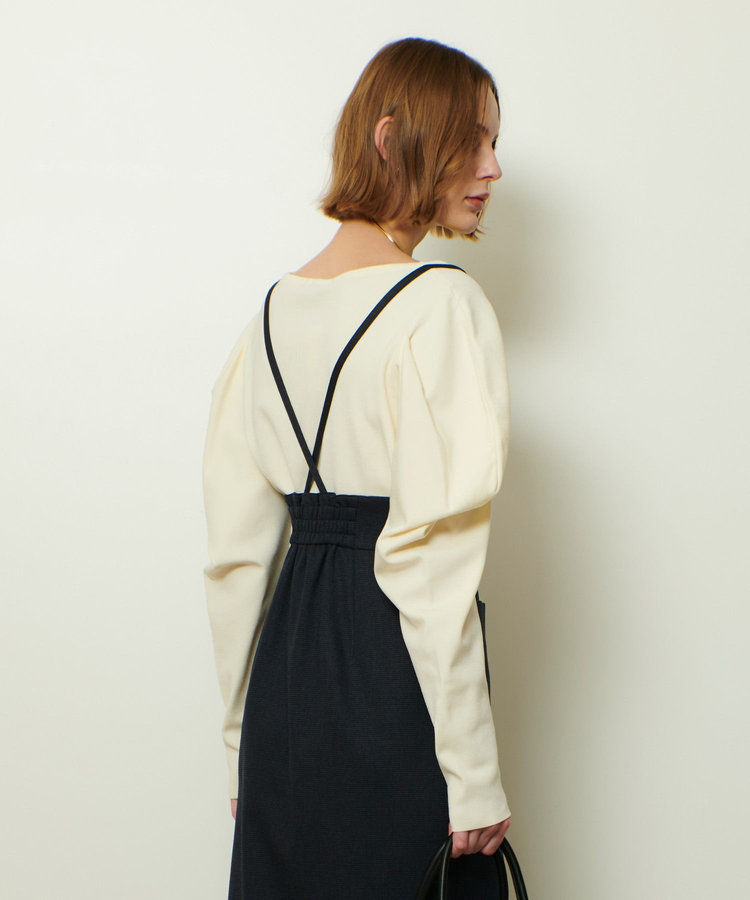 allureville ソウバリドレープスリーブプルオーバー アイボリー (04)