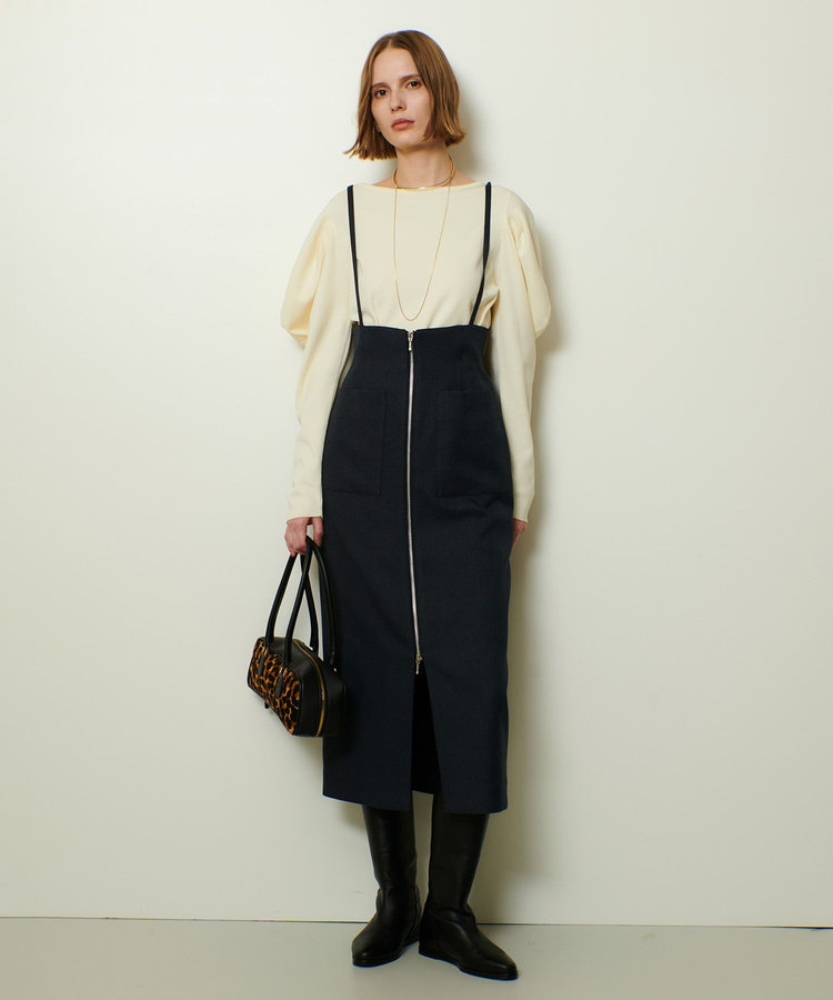 allureville ソウバリドレープスリーブプルオーバー アイボリー (04)