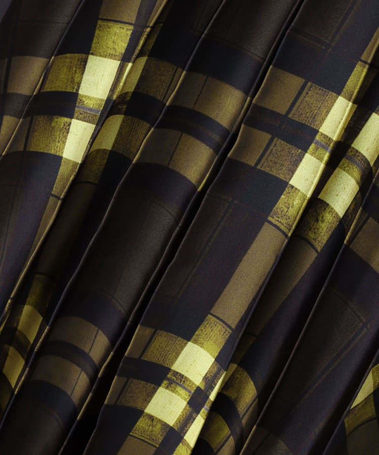 allureville LISAチェックプリントプリーツスカート ブラウン (81)