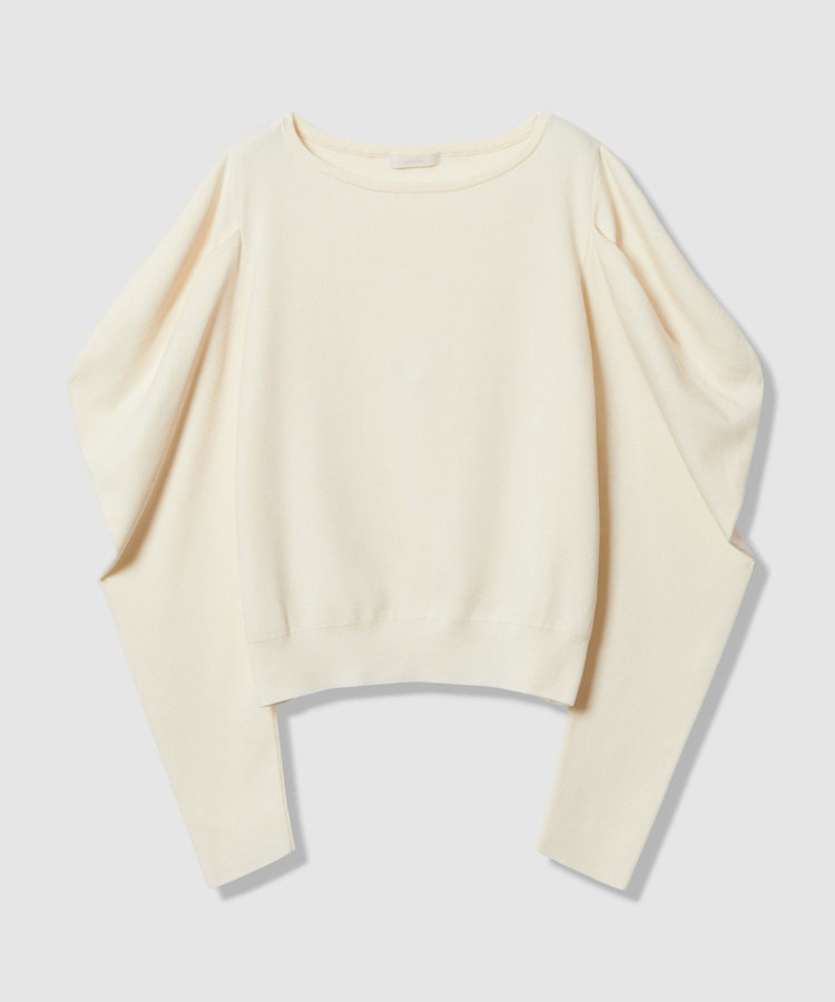 allureville ソウバリドレープスリーブプルオーバー アイボリー (04)