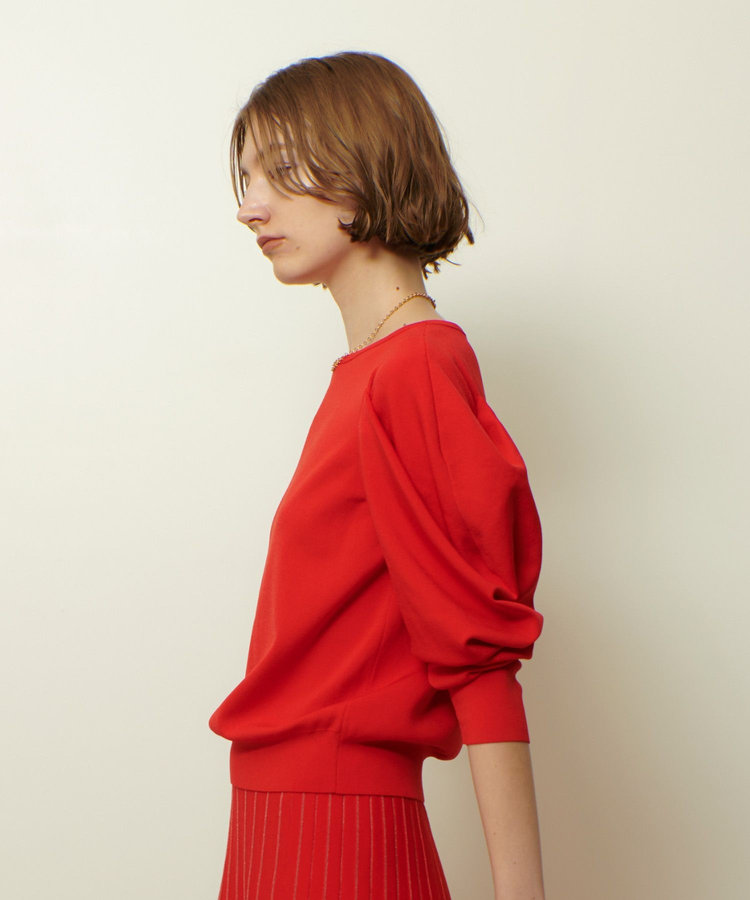 allureville ソウバリドレープスリーブプルオーバー レッド (43)