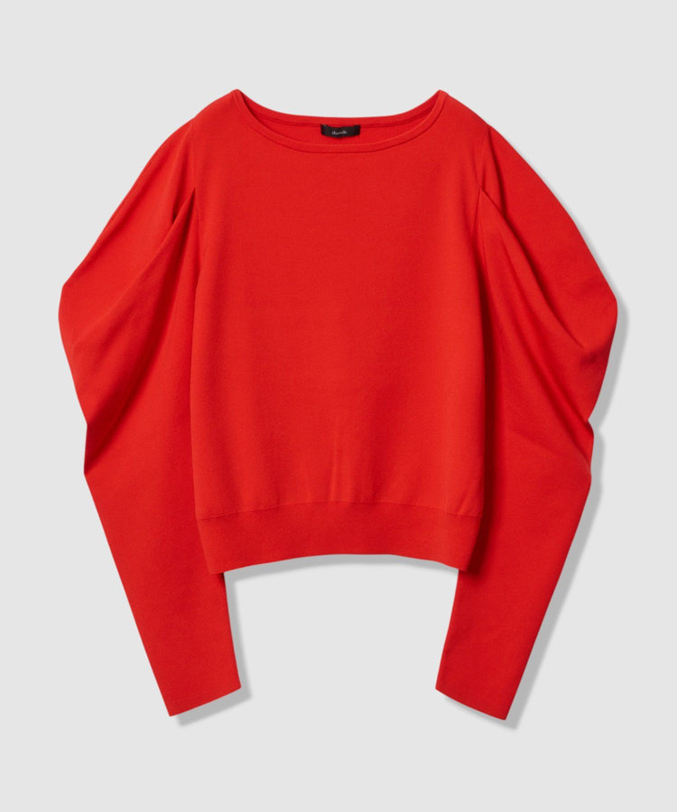 allureville ソウバリドレープスリーブプルオーバー レッド (43)