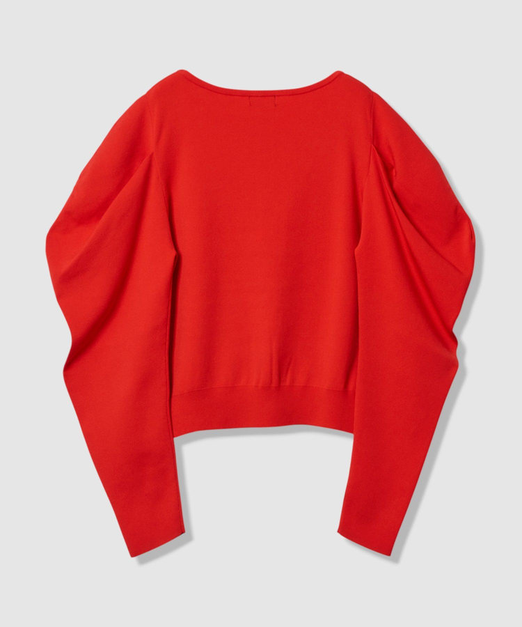 allureville ソウバリドレープスリーブプルオーバー レッド (43)