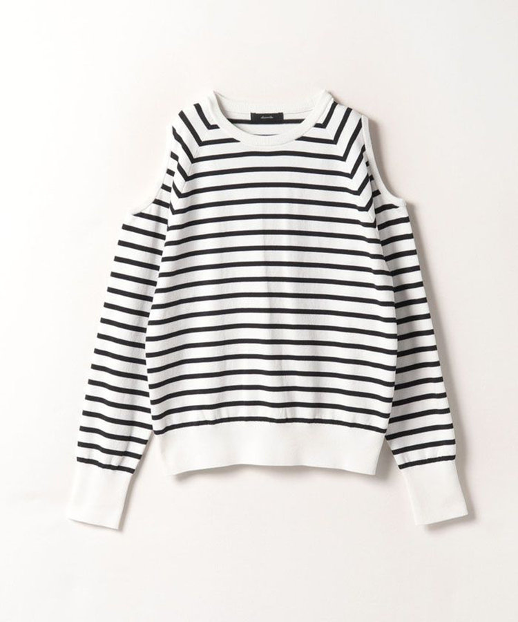 allureville オープンショルダープルオーバー ブラック系 (98)